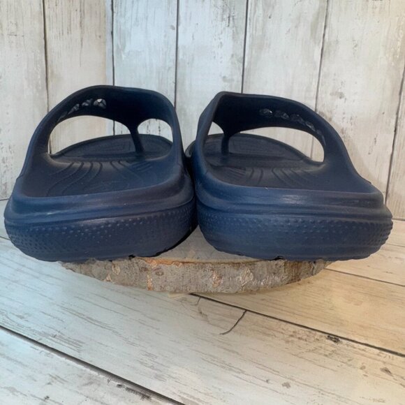 Crocs Baya II Mens Size 12 Comfort Flip Flop Navy Blue Thong Sandals - Picture 6 of 9